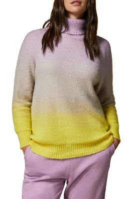 Marina Rinaldi Straightout Turtleneck Ombré Sweater in Mustard