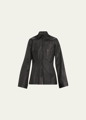 Marina Slim Faux-Leather Jacket