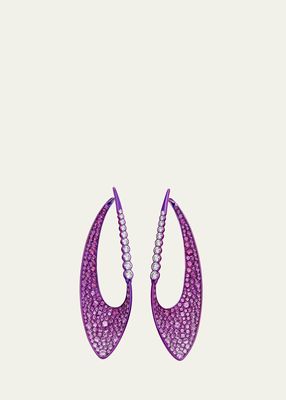 Marina Titanium Pink Sapphire and Diamond Earrings