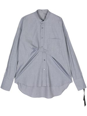 marina yee draped cotton shirt - Grey