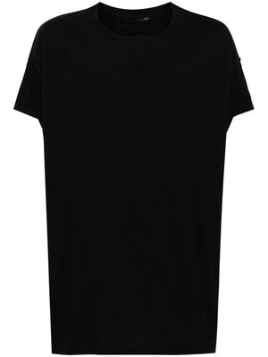 marina yee draped-detail cotton T-shirt - Black