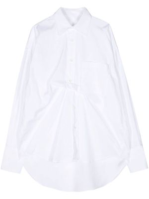 marina yee gathered cotton shirt - White