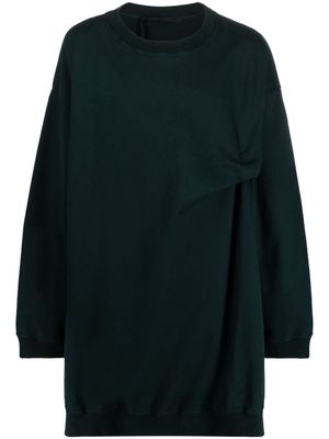 marina yee gathered-detail cotton sweatshirt - Green