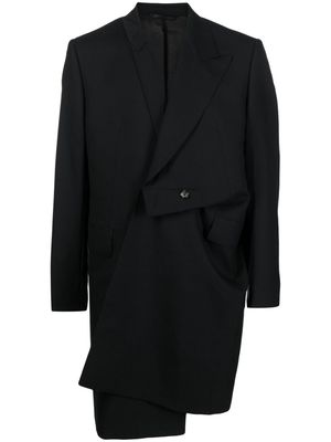 marina yee Luke asymmetric coat - Black