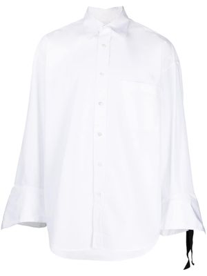 marina yee oversized string shirt - White