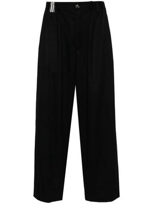marina yee pleated wide-leg wool trousers - Black
