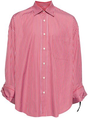 marina yee striped cotton shirt - Red