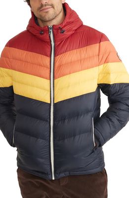 Marine Layer Archive Portillo Down Puffer Jacket in Sunset Colorblock