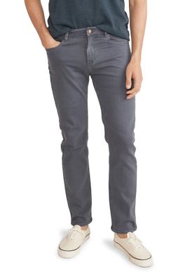 Marine Layer Athletic Fit Five-Pocket Twill Pants in Midnight Navy