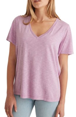 Marine Layer Boyfriend V-Neck T-Shirt in Violet