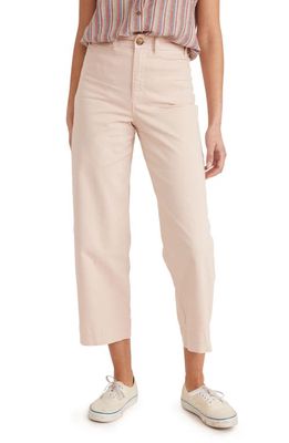 Marine Layer Bridget Cotton Blend Ankle Pants in Peach Whip
