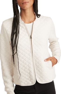 Marine Layer Corbet Quilted Bomber Jacket in Oatmeal