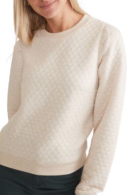 Marine Layer Corbet Quilted Sweatshirt in Oatmeal