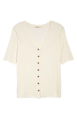 Marine Layer Lexi Stretch Modal Button-Up Top in Natural