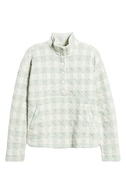 Marine Layer Quilted Snap Placket Pullover in Mint