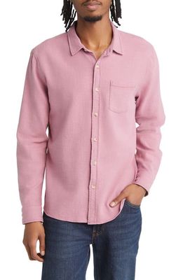 Marine Layer Selvage Stretch Button-Up Shirt in Dusky Orchid