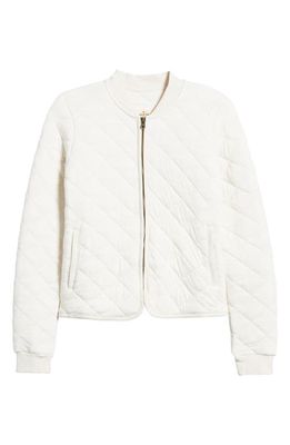 Marine Layer Updated Corbet Quilted Knit Jacket in Antique White