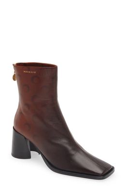 Marine Serre Airbrushed Crafted Leather Ankle Boot in Brown