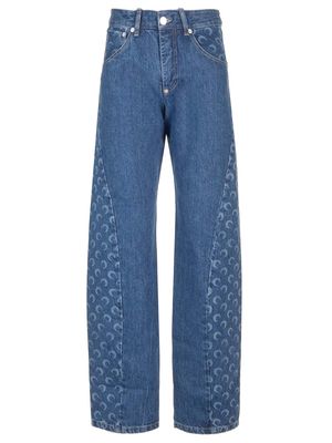 Marine Serre all Over Moon Straight Jeans