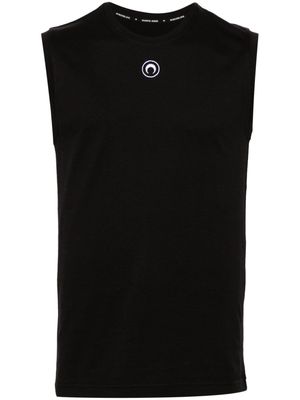 Marine Serre Basic Moon cotton tank top - Black