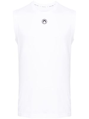 Marine Serre Basic Moon cotton tank top - White