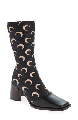 Marine Serre Crescent Moon Boot in Black