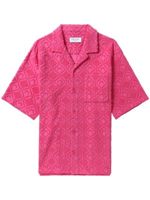 Marine Serre Crescent Moon-jacquard shirt - Pink
