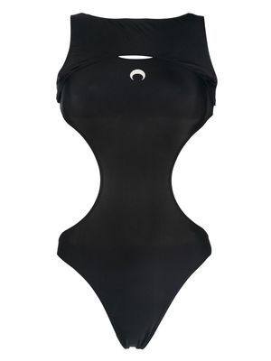 Marine Serre Crescent Moon one-piece swimsuit - Black