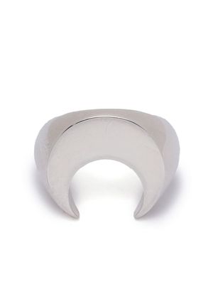 Marine Serre crescent-moon polished ring - Silver