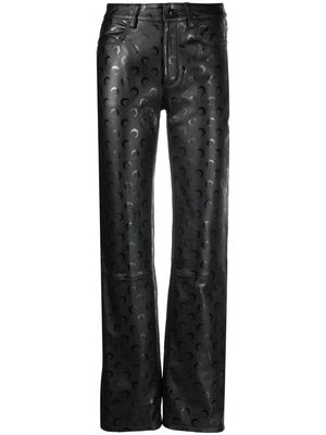 Marine Serre crescent-moon print trousers - Black