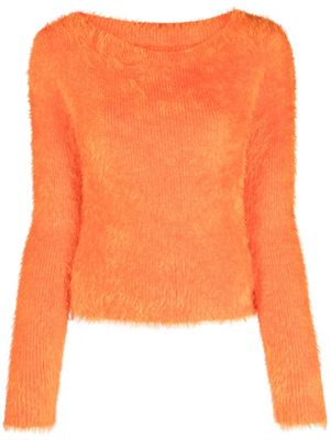 Marine Serre Crescent-motif knitted jumper - Orange