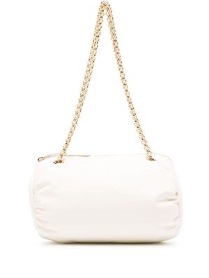 Marine Serre crescent-motif leather tote bag - White