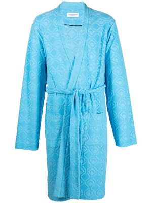 Marine Serre Diamond Moon bathrobe - Blue