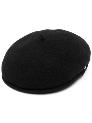 Marine Serre logo-embroidered beret - Black