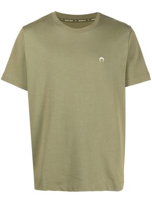MARINE SERRE logo-embroidered organic-cotton T-shirt - Green