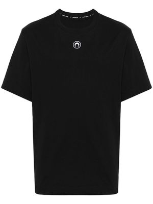 Marine Serre logo-embroidered T-shirt - Black