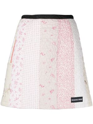 Marine Serre patchwork A-line mini skirt - Pink