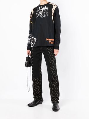 Marine Serre patchwork-print sweatshirt - Black