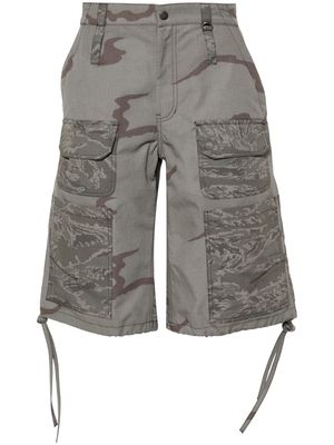 Marine Serre Regenerated camouflage shorts - Grey