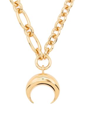 Marine Serre Regenerated Crescent Moon charm necklace - Gold