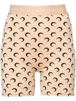 Marine Serre Regenerated cycling shorts - Neutrals