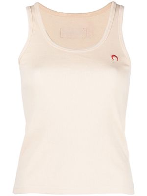 Marine Serre ribbed tank top - 01 BROKENWHITE