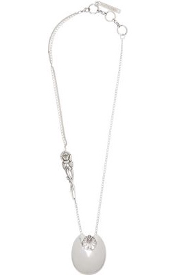 Marine Serre Silver Reassembled Cutlery Long Necklace