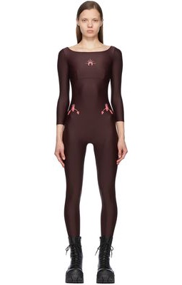 Marine Serre SSENSE Exclusive Brown Recycled Nylon Jumpsuit