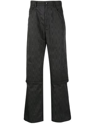 Marine Serre straight-leg detachable trousers - Black