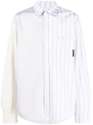 Marine Serre striped long-sleeve shirt - White