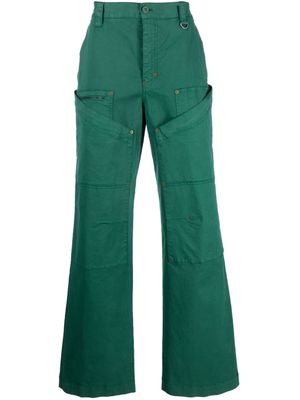 Marine Serre Workwear G. Dye trousers - Green