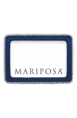 Mariposa Beaded Sand Cast Aluminum Picture Frame in Blue