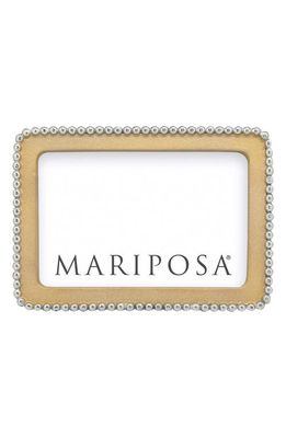 Mariposa Beaded Sand Cast Aluminum Picture Frame in Gold
