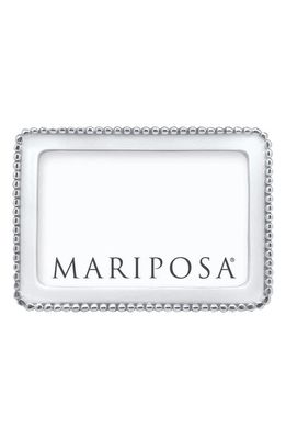 Mariposa Beaded Sand Cast Aluminum Picture Frame in White